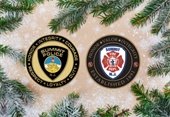 graphic with the summit police department seal and the summit fire department seal surrounded by greenery