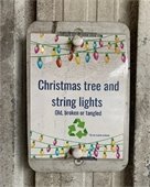 string light recycling sign