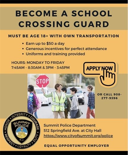 orange and black crossing guard flyer