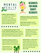 green mental health awareness month flyer