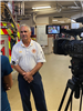interview setup with summit fire chief