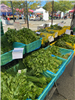 table of greens at summit farmers market