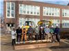 group photo at summit middle school for construction groundbreaking