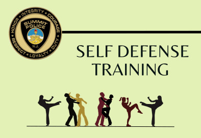 green graphic with text that reads self defense training
