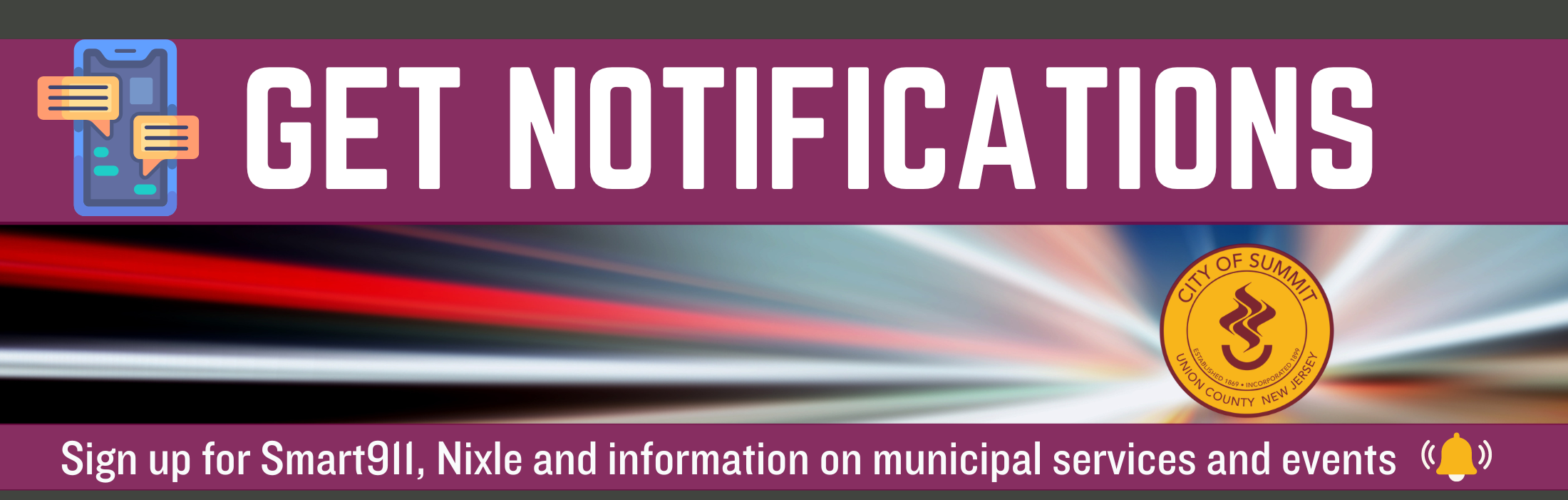 Alert signup website ad