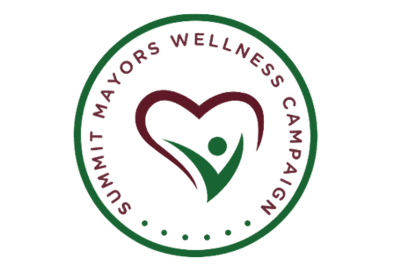 maroon and green logo for summit mayors wellness campaign