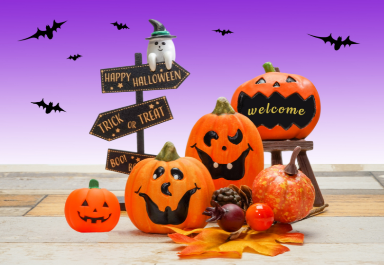 halloween graphic with pumpkin graphics