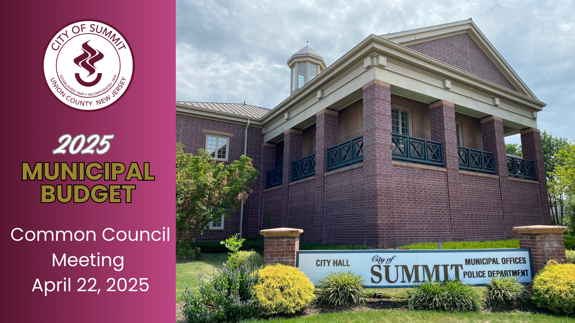 Budget Presentation cover