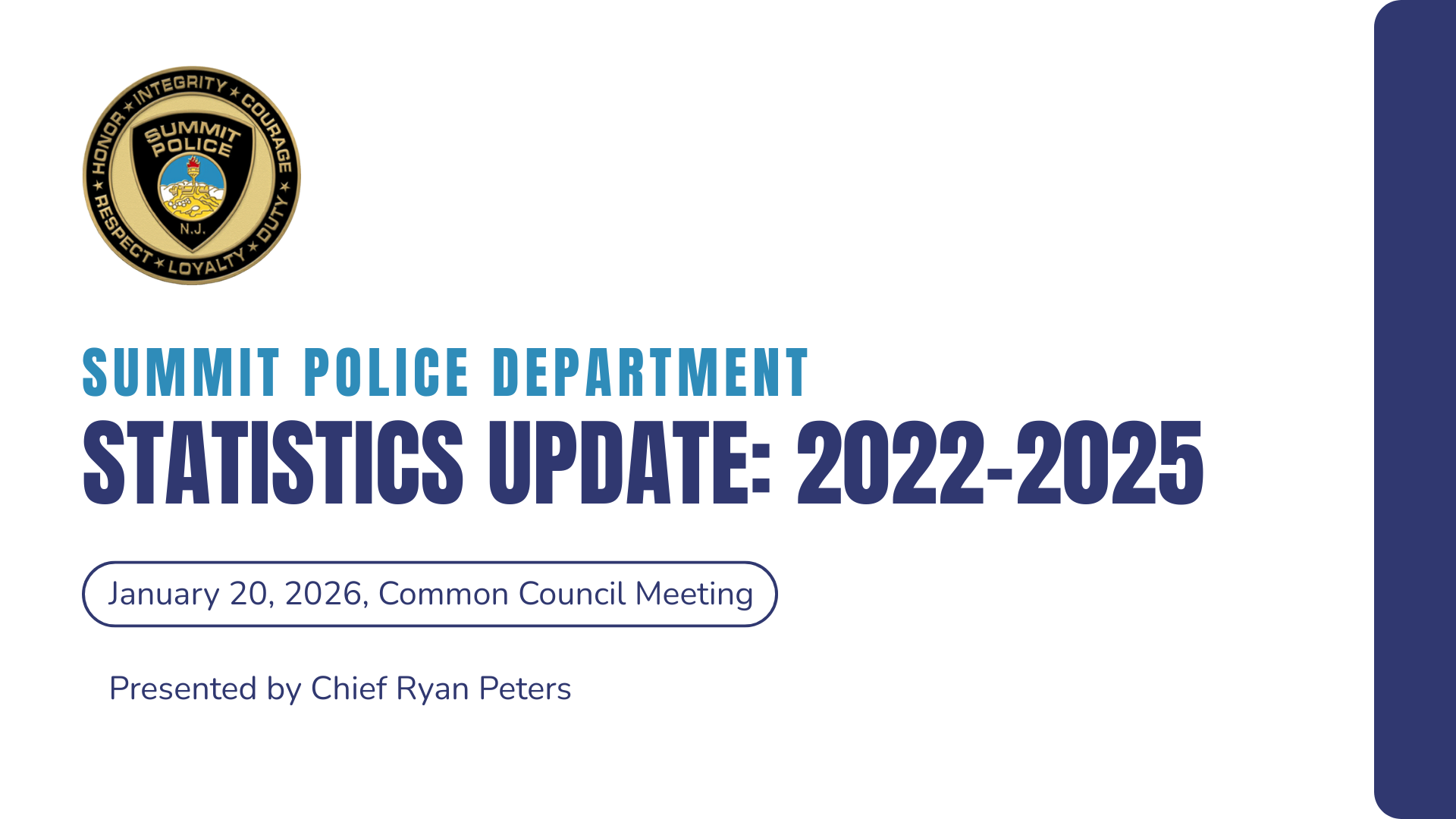 police chief presentation slideshow cover page
