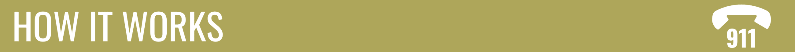 gold banner with white text that reads how it works