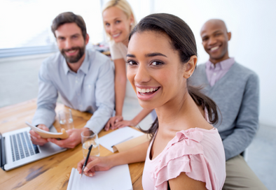 image of four people looking at the camera