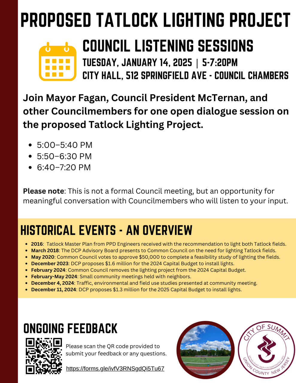 flyer with information on field project