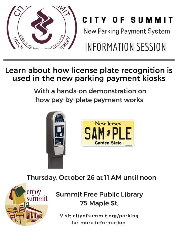Payment kiosk info session flyer