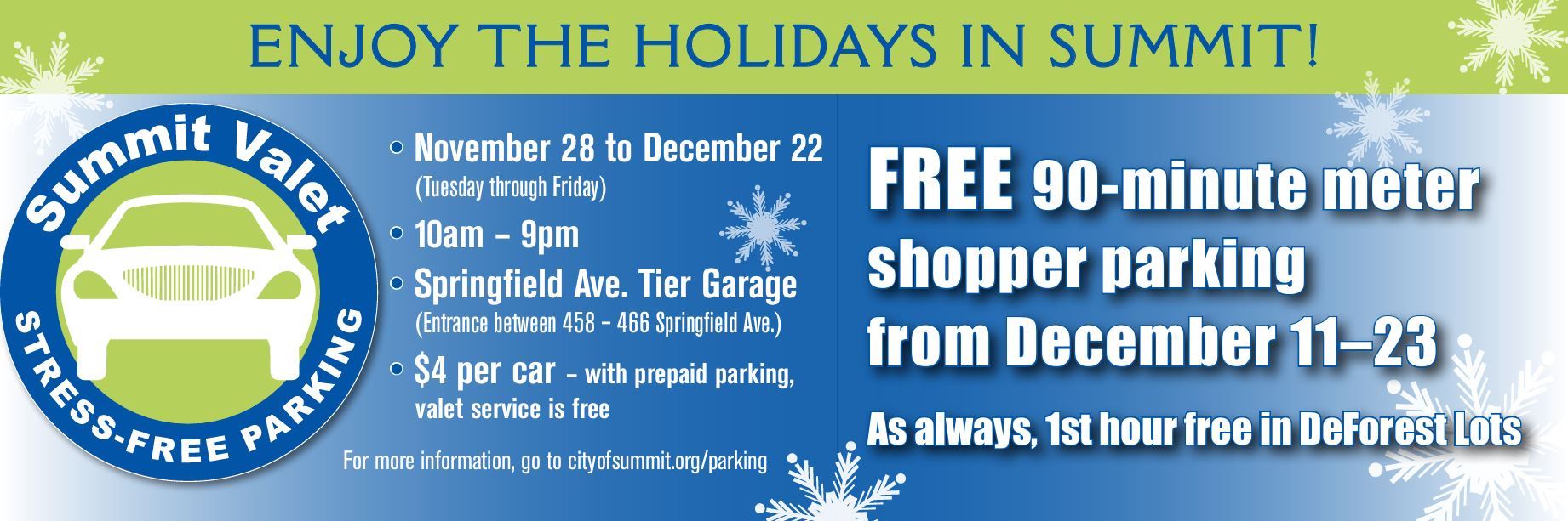 Holiday parking incentives banner