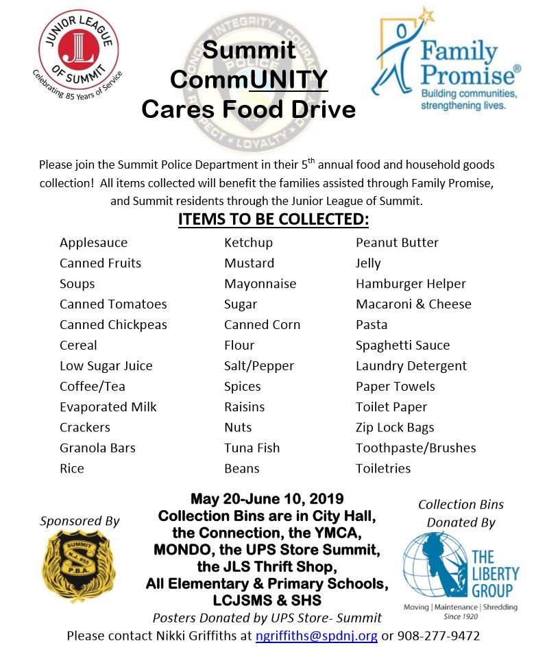 SPD Community Cares food drive