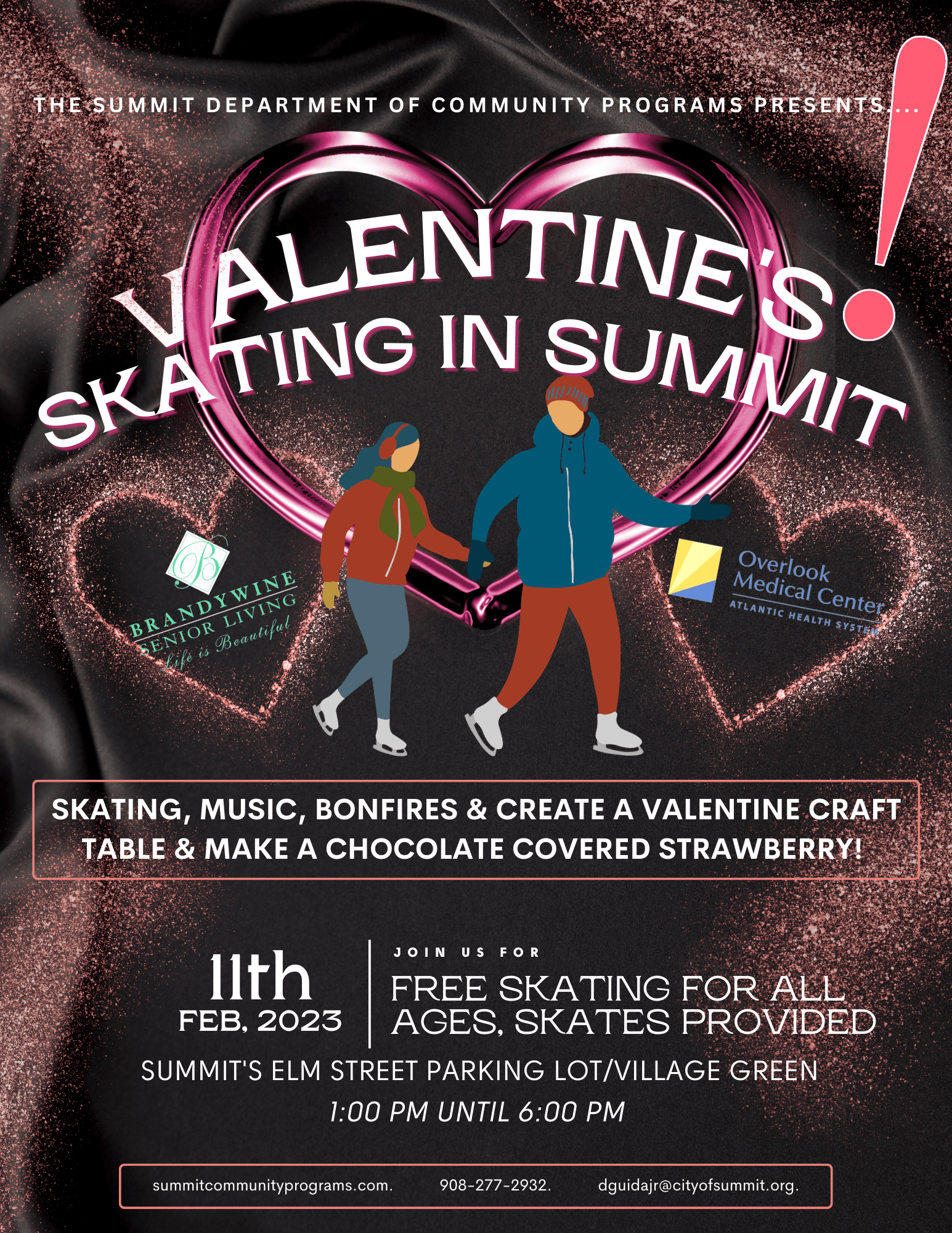 DCP Valentines skating event flyer 2023